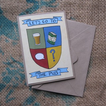 Let's Go To The Pub card